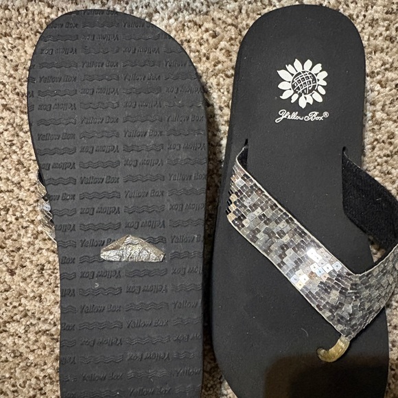 Yellow Box Silver Mosaic Sandals - Picture 2 of 3